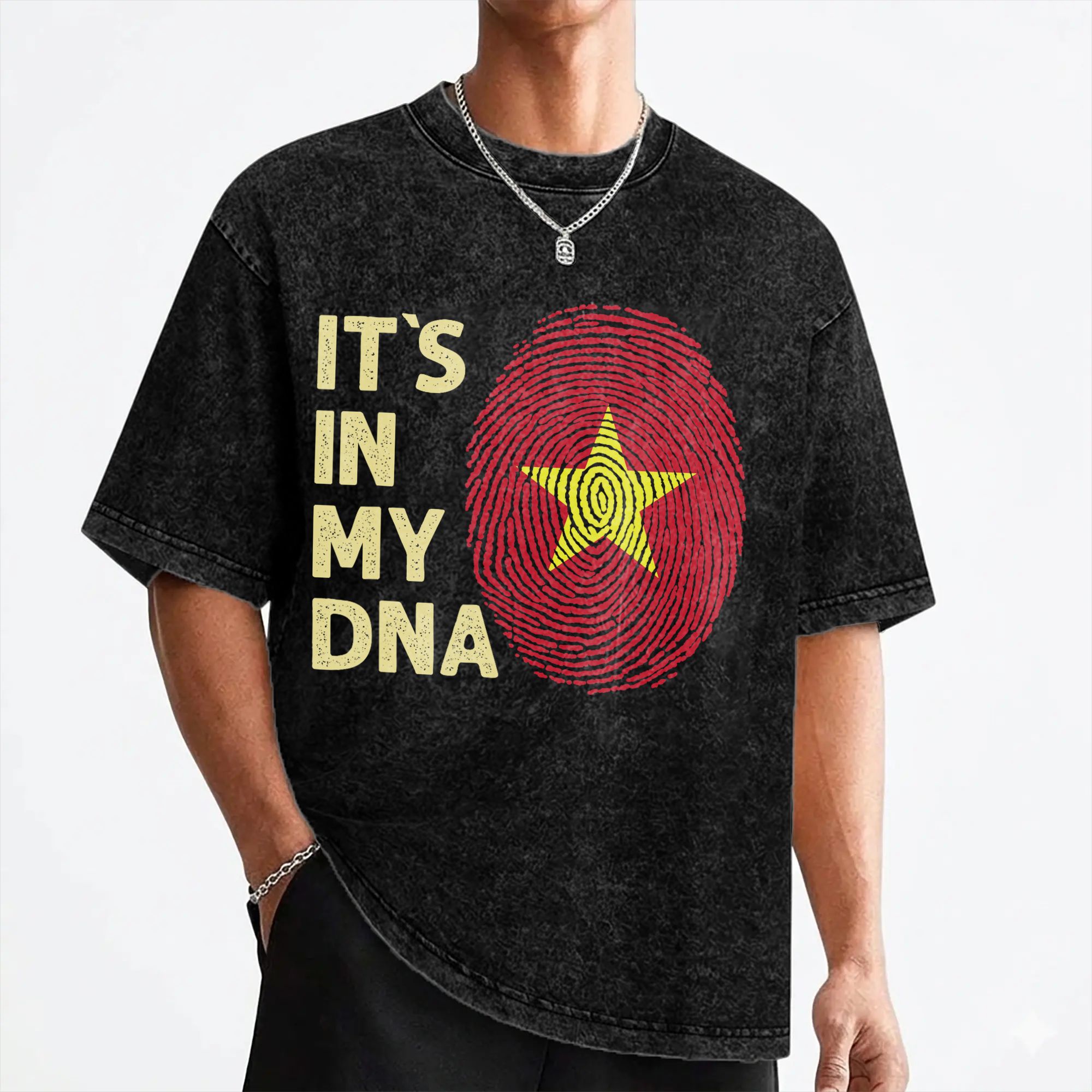 Street Fashion Vietnam - Vietnam benim DNA'mda Vietnam Bayraklı Tişörtler