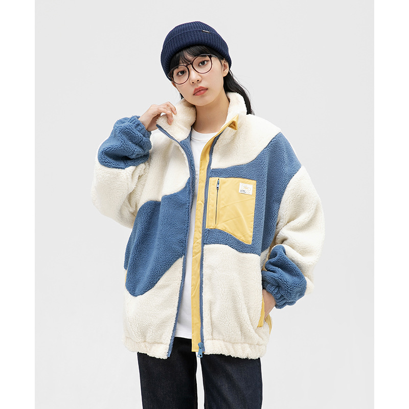 Coach Jacket Bomber - Yeni varış kış lambsthick kalın sıcak