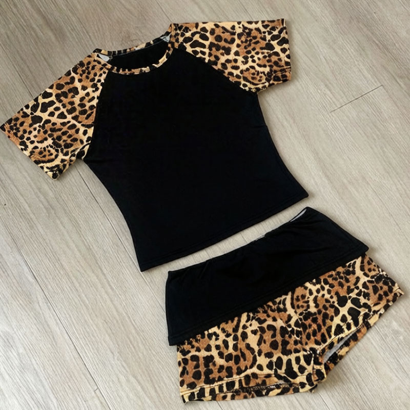 Street Fashion American - Yaz Yeni Amerikan Retro Leopar Baskı