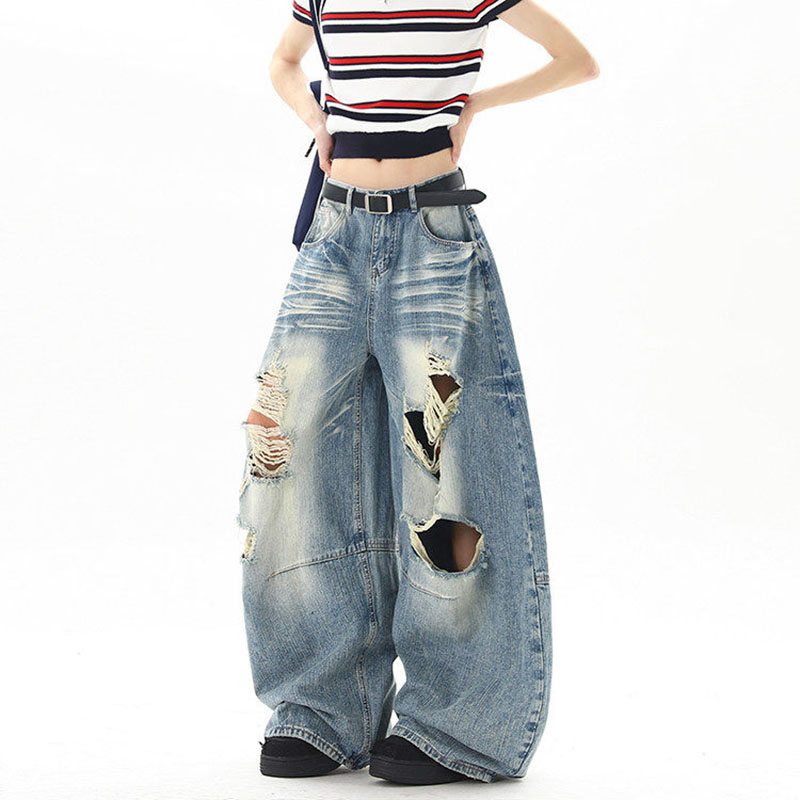 Street Fashion American - Amerikan Sokak Stili Yazlık Yırtık Kot