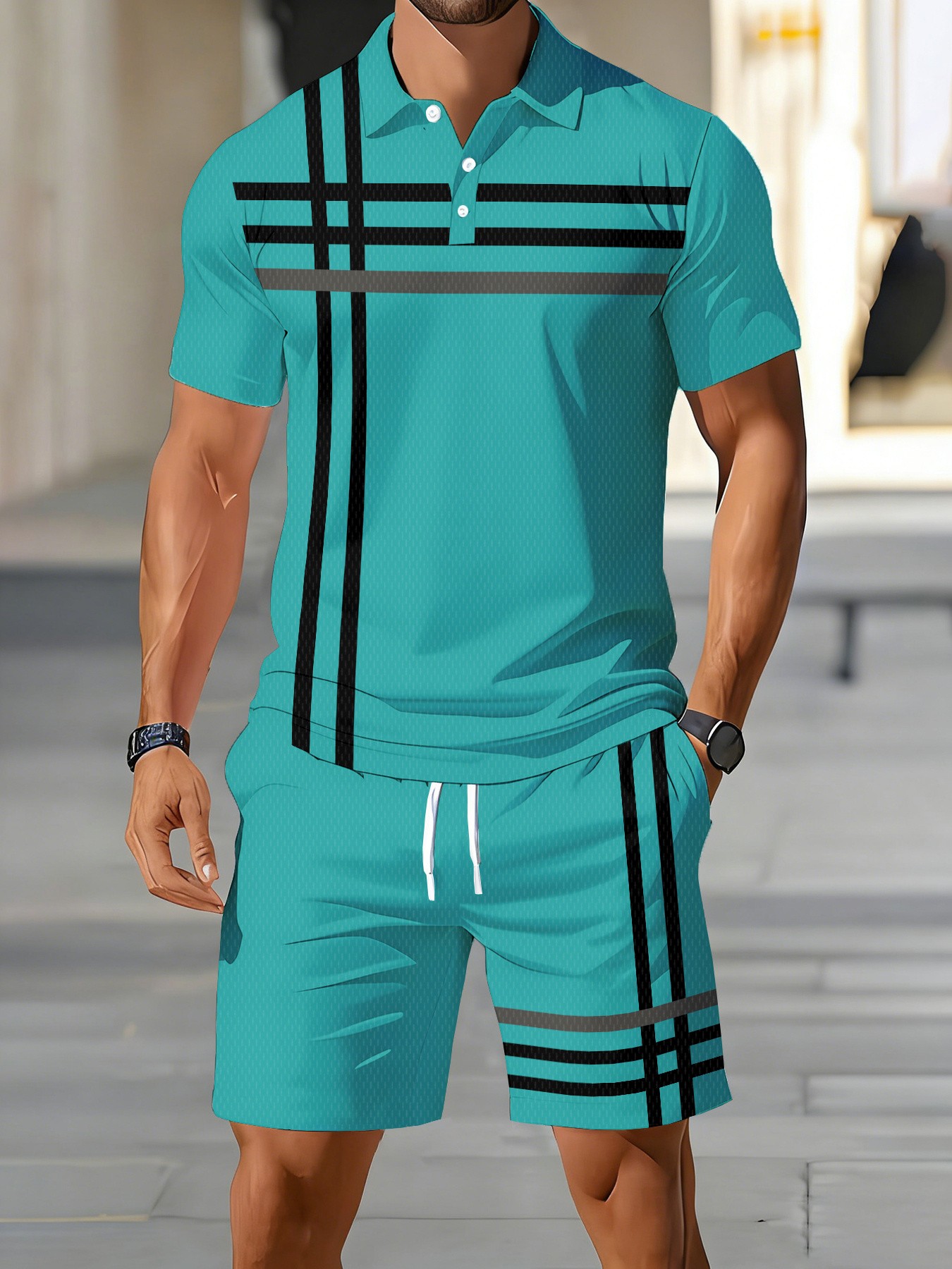 Street Fashion American - 2026 Yaz Amerikan Erkek Polo Gömlek