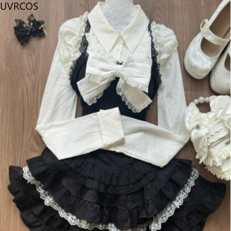 Y2k Estetik Lolita Tarzı 3 Par - Street Fashion Harajuku incelemesi ve fiyatı