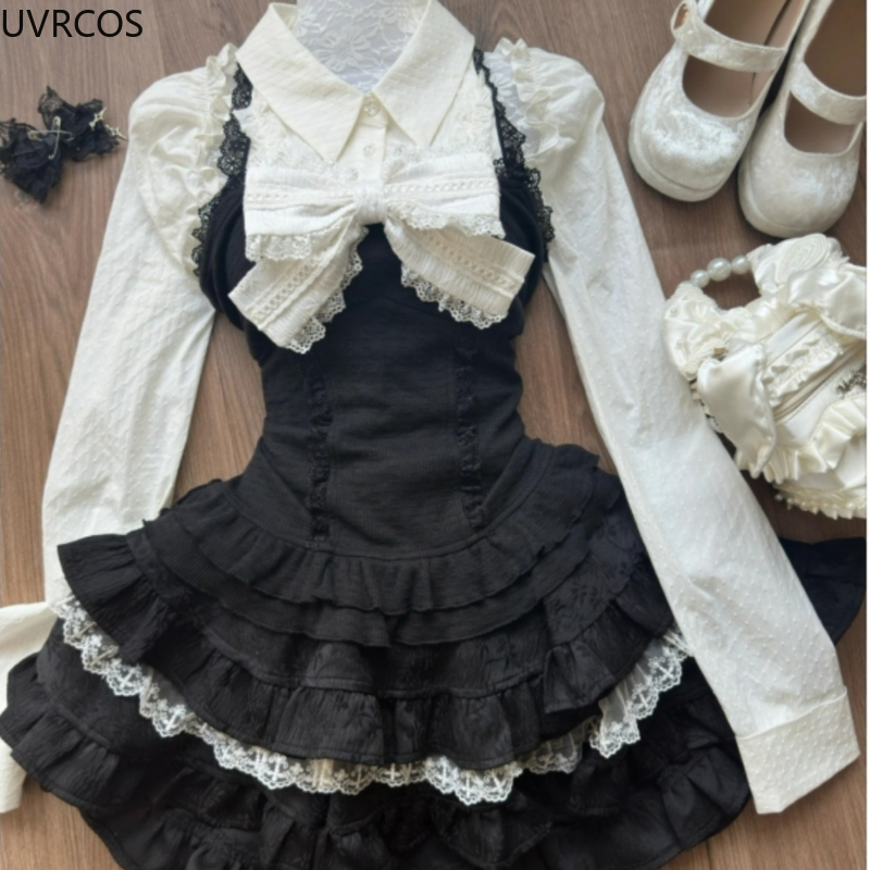 Y2k Estetik Lolita Tarzı 3 Par - Street Fashion Harajuku incelemesi ve fiyatı