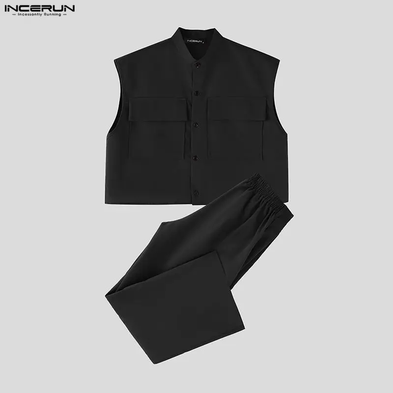 INCERUN Erkek Setleri Katı Kol - Street Summer Fashion incelemesi ve fiyatı