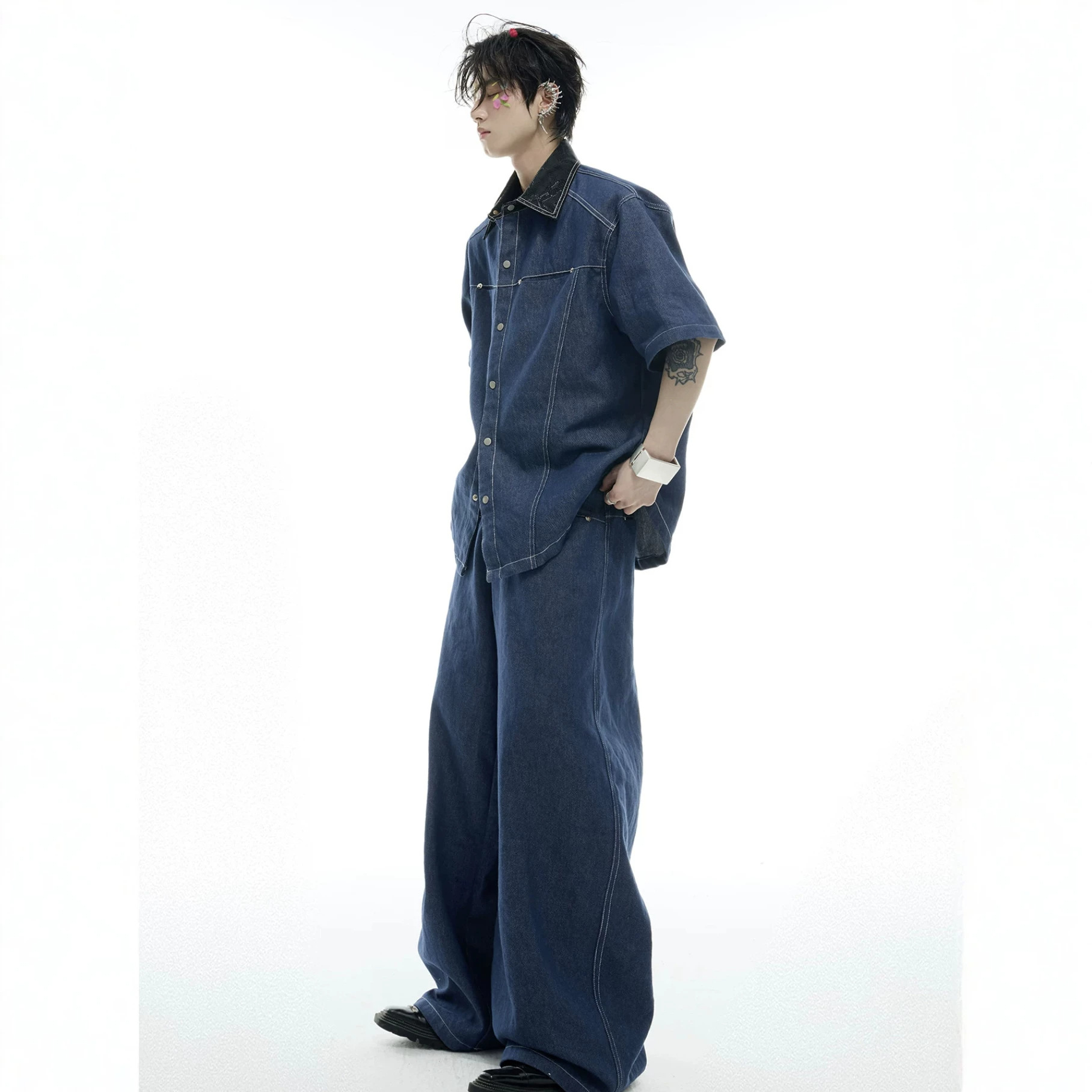 Yazlık Erkek Denim Takım Elbis - Street Fashion American incelemesi ve fiyatı