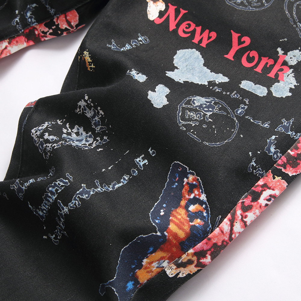 Erkekler Dijital Baskı Kot Mod - High Street Fashion New York incelemesi ve fiyatı