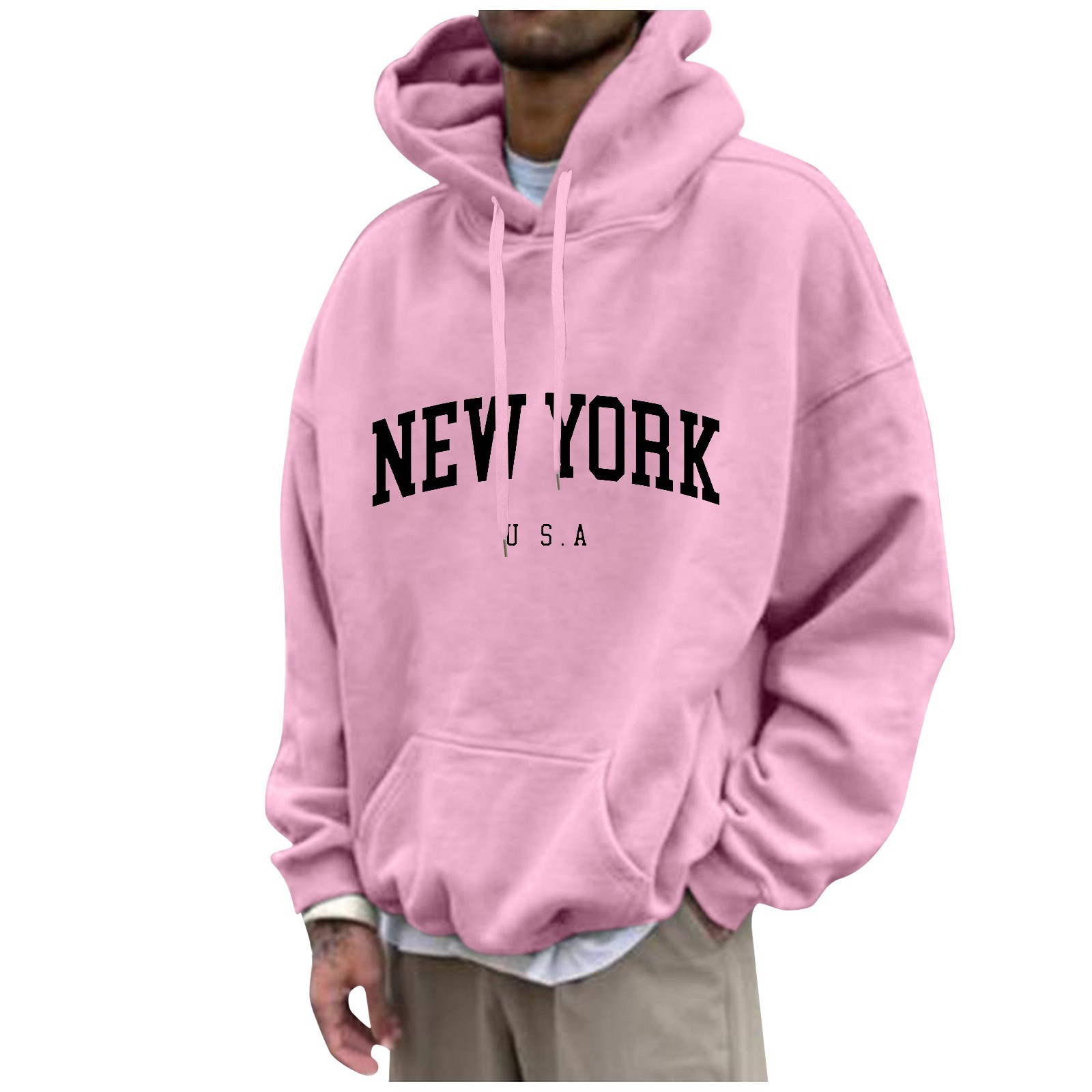 New York baskı Mens Hoodies mo - High Street Fashion New York incelemesi ve fiyatı