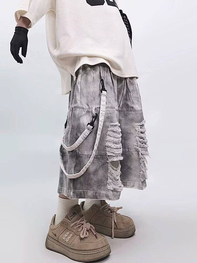 Retro Hip-Hop erkek Yırtık Kot - Street Fashion American incelemesi ve fiyatı